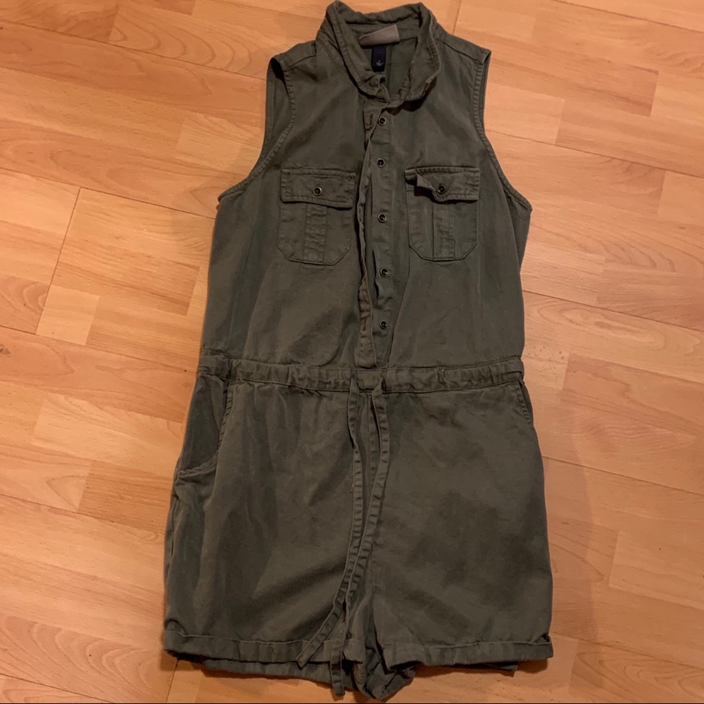 Army green romper